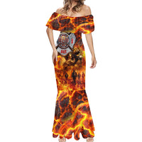 Firefighter Fathers Day Mermaid Dress Dad By Name - Firefighter By Heart