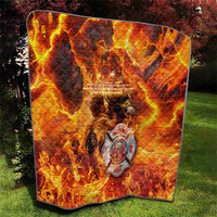 Firefighter Fathers Day Quilt Dad By Name - Firefighter By Heart