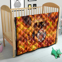 Firefighter Fathers Day Quilt Dad By Name - Firefighter By Heart