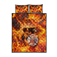Firefighter Fathers Day Quilt Bed Set Dad By Name - Firefighter By Heart