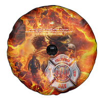Firefighter Fathers Day Spare Tire Cover Dad By Name - Firefighter By Heart