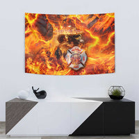 Firefighter Fathers Day Tapestry Dad By Name - Firefighter By Heart