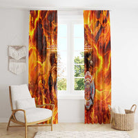 Firefighter Fathers Day Window Curtain Dad By Name - Firefighter By Heart