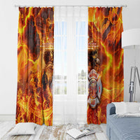 Firefighter Fathers Day Window Curtain Dad By Name - Firefighter By Heart