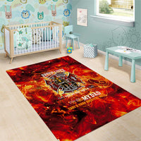 Firefighter Dad Area Rug a Hero in the Flames - a Light in Our Lives