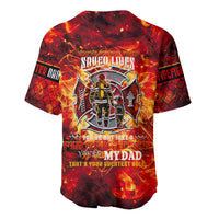 Firefighter Dad Baseball Jersey a Hero in the Flames - a Light in Our Lives