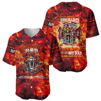 Firefighter Dad Baseball Jersey a Hero in the Flames - a Light in Our Lives