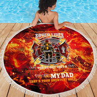Firefighter Dad Beach Blanket a Hero in the Flames - a Light in Our Lives