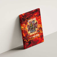 Firefighter Dad Canvas Wall Art a Hero in the Flames - a Light in Our Lives