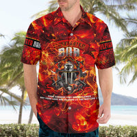 Firefighter Dad Hawaiian Shirt a Hero in the Flames - a Light in Our Lives