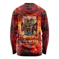 Firefighter Dad Long Sleeve Shirt a Hero in the Flames - a Light in Our Lives
