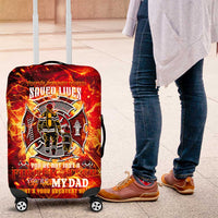 Firefighter Dad Luggage Cover a Hero in the Flames - a Light in Our Lives