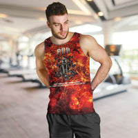 Firefighter Dad Men Tank Top a Hero in the Flames - a Light in Our Lives