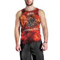 Firefighter Dad Men Tank Top a Hero in the Flames - a Light in Our Lives