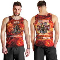 Firefighter Dad Men Tank Top a Hero in the Flames - a Light in Our Lives