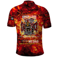 Firefighter Dad Polo Shirt a Hero in the Flames - a Light in Our Lives