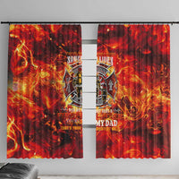 Firefighter Dad Window Curtain a Hero in the Flames - a Light in Our Lives