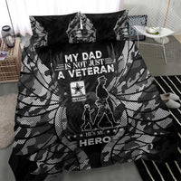 Veteran Fathers Day Bedding Set My Dad is Not Just a Veteran, He's My Hero - Wonder Print Shop