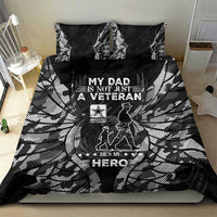 Veteran Fathers Day Bedding Set My Dad is Not Just a Veteran, He's My Hero - Wonder Print Shop