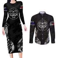 Veteran Fathers Day Couples Matching Long Sleeve Bodycon Dress and Long Sleeve Button Shirt My Dad is Not Just a Veteran, He's My Hero - Wonder Print Shop