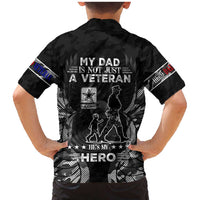 Veteran Fathers Day Family Matching Mermaid Dress and Hawaiian Shirt My Dad is Not Just a Veteran, He's My Hero - Wonder Print Shop