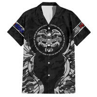Veteran Fathers Day Family Matching Off The Shoulder Long Sleeve Dress and Hawaiian Shirt My Dad is Not Just a Veteran, He's My Hero - Wonder Print Shop