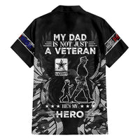 Veteran Fathers Day Family Matching Off Shoulder Short Dress and Hawaiian Shirt My Dad is Not Just a Veteran, He's My Hero - Wonder Print Shop