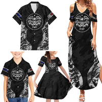 Veteran Fathers Day Family Matching Summer Maxi Dress and Hawaiian Shirt My Dad is Not Just a Veteran, He's My Hero - Wonder Print Shop