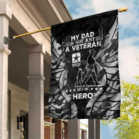 Veteran Fathers Day Garden Flag My Dad is Not Just a Veteran, He's My Hero - Wonder Print Shop