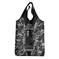 Veteran Fathers Day Grocery Bag My Dad is Not Just a Veteran, He's My Hero - Wonder Print Shop