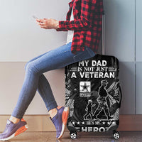 Veteran Fathers Day Luggage Cover My Dad is Not Just a Veteran, He's My Hero - Wonder Print Shop