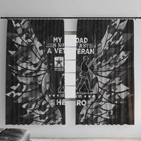 Veteran Fathers Day Window Curtain My Dad is Not Just a Veteran, He's My Hero - Wonder Print Shop