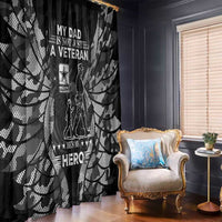 Veteran Fathers Day Window Curtain My Dad is Not Just a Veteran, He's My Hero - Wonder Print Shop