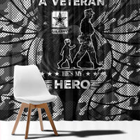 Veteran Fathers Day Window Curtain My Dad is Not Just a Veteran, He's My Hero - Wonder Print Shop