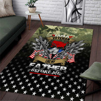 Veteran Dad Area Rug I Am a Veteran Like My Father Before Me