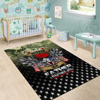 Veteran Dad Area Rug I Am a Veteran Like My Father Before Me