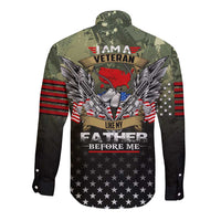 Veteran Dad Long Sleeve Button Shirt I Am a Veteran Like My Father Before Me