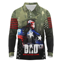 Veteran Dad Long Sleeve Polo Shirt I Am a Veteran Like My Father Before Me