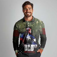 Veteran Dad Long Sleeve Polo Shirt I Am a Veteran Like My Father Before Me