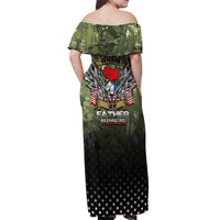 Veteran Dad Off Shoulder Maxi Dress I Am a Veteran Like My Father Before Me