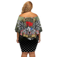 Veteran Dad Off Shoulder Short Dress I Am a Veteran Like My Father Before Me