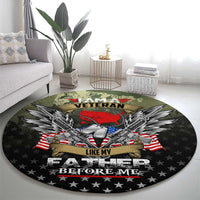 Veteran Dad Round Carpet I Am a Veteran Like My Father Before Me
