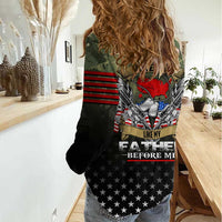 Veteran Dad Women Casual Shirt I Am a Veteran Like My Father Before Me