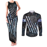 Veteran Hero Protector Husband Daddy Couples Matching Tank Maxi Dress and Long Sleeve Button Shirt Veteran Fathers Day