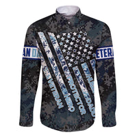 Veteran Hero Protector Husband Daddy Family Matching Off The Shoulder Long Sleeve Dress and Hawaiian Shirt Veteran Fathers Day