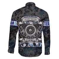 Veteran Hero Protector Husband Daddy Family Matching Off The Shoulder Long Sleeve Dress and Hawaiian Shirt Veteran Fathers Day