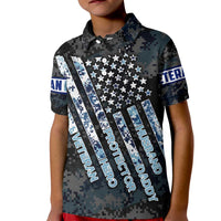 Veteran Hero Protector Husband Daddy Kid Polo Shirt Veteran Fathers Day