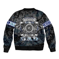 Veteran Hero Protector Husband Daddy Sleeve Zip Bomber Jacket Veteran Fathers Day