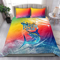 Fishing Dad Bedding Set Fast Sharp and Strong Like a Sailfish