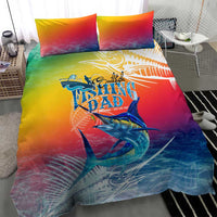 Fishing Dad Bedding Set Fast Sharp and Strong Like a Sailfish